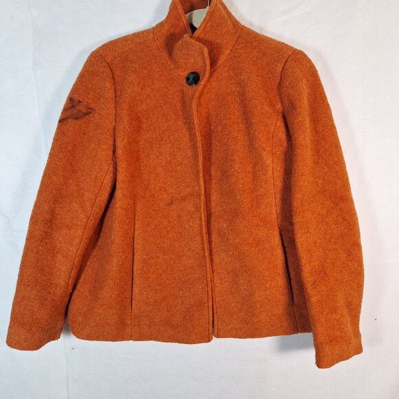 Lands' End Jackets & Blazers - Lands Ends Orange Wool Blend Womens Jacket size 6P